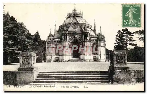 Dreux Cartes postales La chapelle Saint Louis Vue des jardins