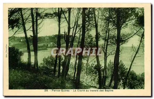 Perros Guirec Cartes postales La clarte au travers des sapins