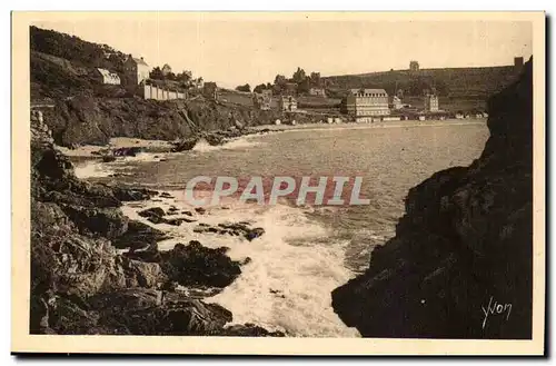 Perros Guirec Cartes postales La plage de Trestrignel vue de la pointe du chateau