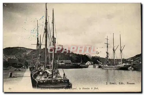 Saint Brieuc Cartes postales Le Legue bassin a flot (bateaux)