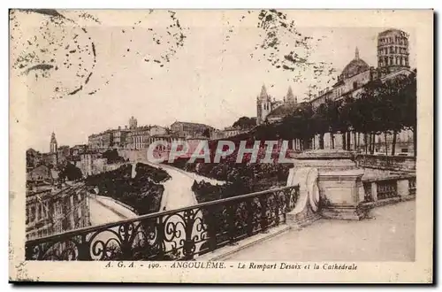 Angouleme Cartes postales Le rempart Desoix et la cathedrale