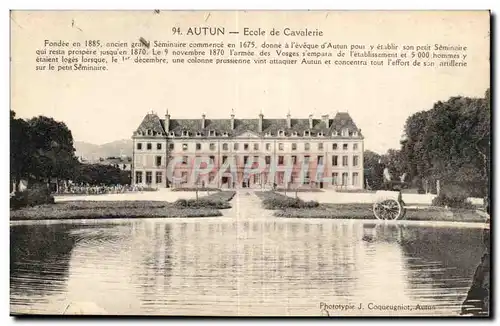 Autun Cartes postales Ecole de cavalerie