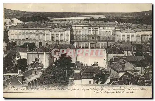 Compiegne Cartes postales Panorama du chateau pris de l&#39eglise Saint Jacques