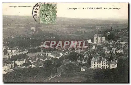 Dordogne Terrasson Ansichtskarte AK Vue panoramique