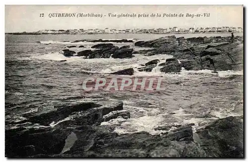 Quiberon Cartes postales Vue generale prise de la pointe de Berg er Vil