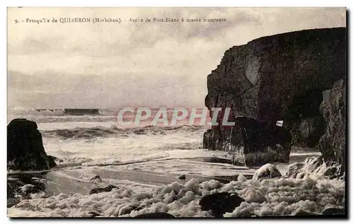 Presqu&#39ile de Quiberon Ansichtskarte AK Arche de Port Blanc a maree montante