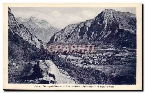 Bourg d&#39Oisans Ansichtskarte AK Vue generale Belledonne et le signal d&#39Huez