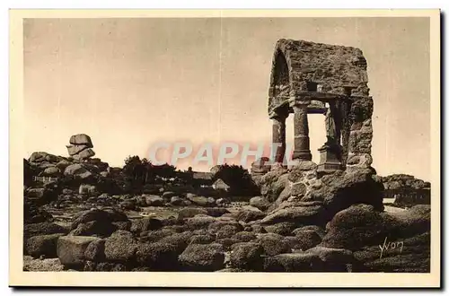 Cote de Granit Cartes postales Ploumanach Oratoire de Saint Guirec Patron des jeunes filles a marier et chapeau