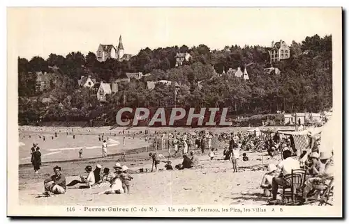 Perros Guirec Cartes postales Un coin de Testraou Les pins les villas