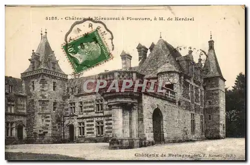 Cartes postales Chateau de Keruzoret a Plouvorn a M de Kerdrel