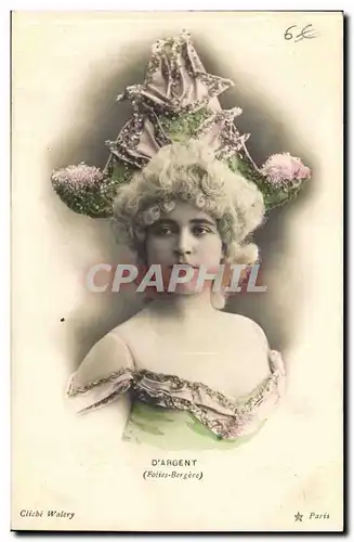 Ansichtskarte AK Fantaisie Femme Theatre D&#39Argent Folies Bergere