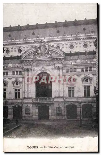 Tours Cartes postales Le theatre municipal