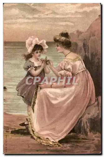 Cartes postales Fantaisie Femme et enfant