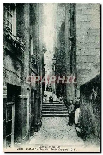 Saint Malo Cartes postales Rue des Petits Degres