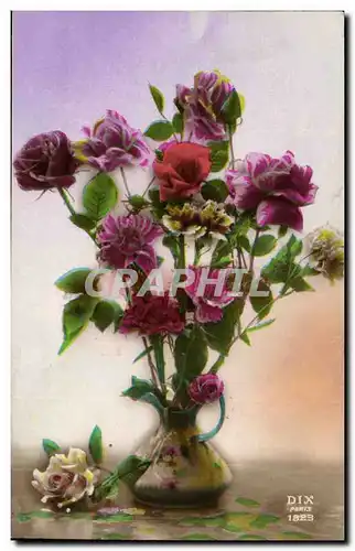 Cartes postales Fantaisie Fleurs