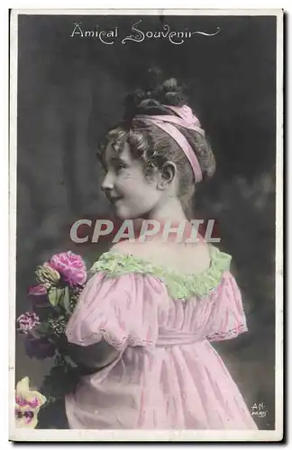 Cartes postales Fantaisie Enfant Amical souvenir