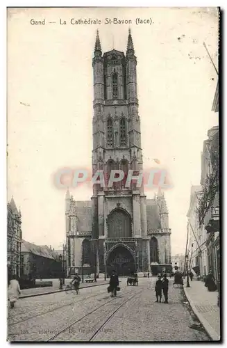 Belgie Belgique Gand Cartes postales la cathedrale St Bavon (face)