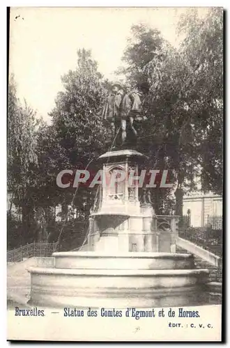 Belgie Belgique Bruxelles Ansichtskarte AK Statue des comtes d&#39egmont et de Hornes