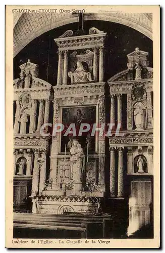 St Loup sur Thouet Ansichtskarte AK Interieur de l&#39eglise La chapelle de la Vierge