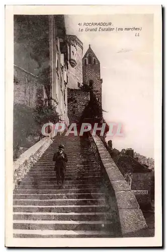 Rocamadour Cartes postales Le grand escalier (les marches)