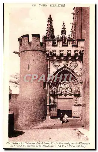 Albi Cartes postales Cathedrale Ste CEcile Porte Dominique de Florence et le baldaquin