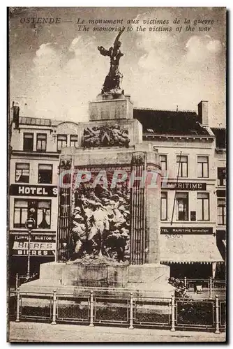 Belgie Belgique ostende Cartes postales Le monument des victimes de la guerre