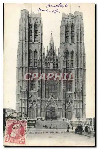 Belgique Bruxelles Cartes postales Eglise ste Gudule