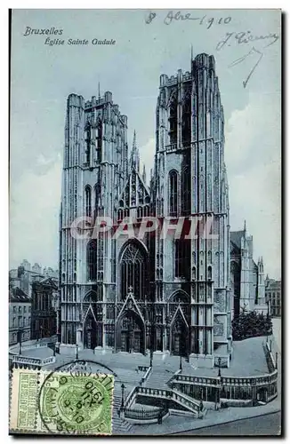 Belgique Bruxelles Cartes postales Eglise Ste Gudule