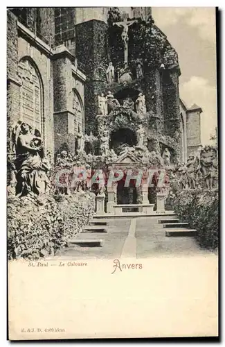 Belgique Anvers Cartes postales St Paul le calvaire