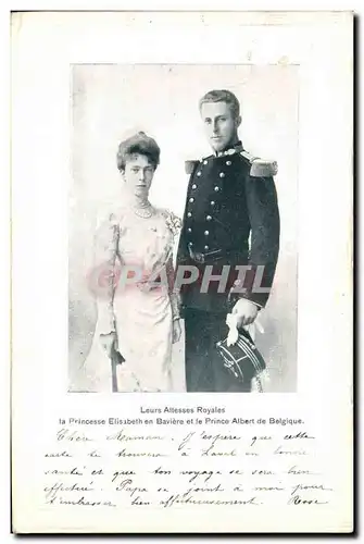 Belgique Leurs altesses royales Elisabeth en Baviere Prince Albert