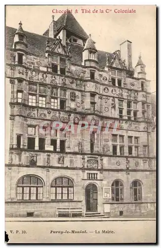 Ansichtskarte AK Paray le Monaila La mairie + Publicite Chocolat et the de la Cie coloniale