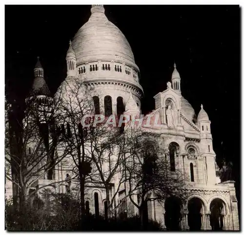 Paris Ansichtskarte AK La nuit Le sacre coeur