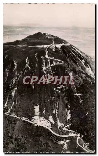 L&#39autoroute a gauche et la voie romaine du Puy de Dome partant du col de Ceyssat Cartes postales moderne