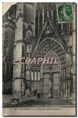 Auxerre Cartes postales La cathedrale (portail lateral)