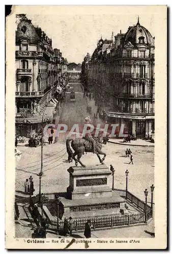 Orleans Cartes postales Rue de la Republique Statue de Jeanne d&#39arc