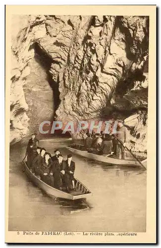 Padirac Cartes postales La riviere plan superieur (barque)