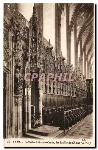 Albi Cartes postales Cathedrale Sainte Cecile Les stalles du choeur