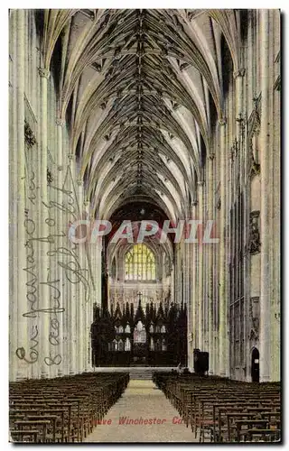 Great Britain Winchester The Nave Cathedral Ansichtskarte AK