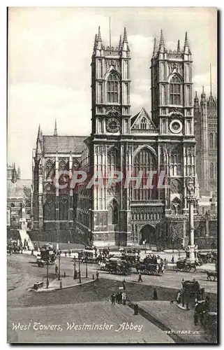 Great Britain London Londres West Towers Ansichtskarte AK Westminster abbey