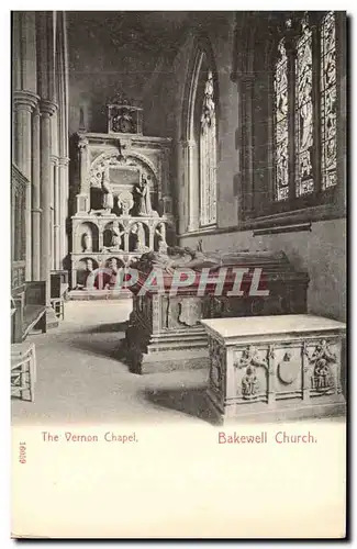 Great Britain Bakewell church Cartes postales The Vernon chape