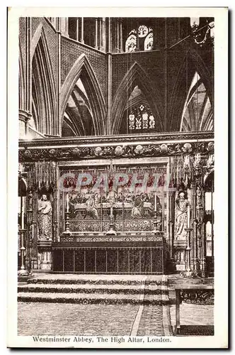 Great Britain Ansichtskarte AK Westminster abbey The high altar London