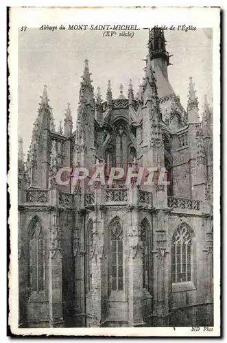 Cartes postales Abbaye du Mont Saint Michel Abside de l&#39eglise