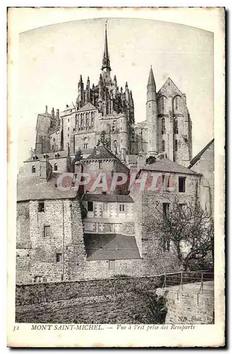 Cartes postales Mont Saint Michel Vue a l&#39Est prise des remparts