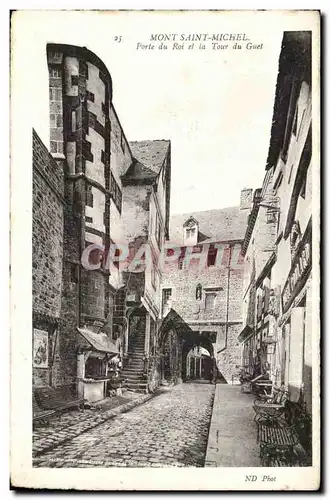 Cartes postales Mont Saint Michel Porte du Roi et la Tour du Guet