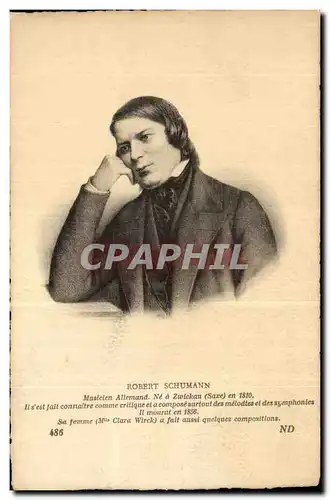 Cartes postales Robert Schuman compositeur ne a Zwickay (Saxe) an 1810