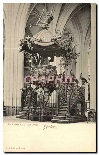 Belgie Belgique Anvers Cartes postales La chaire de la cathedrale