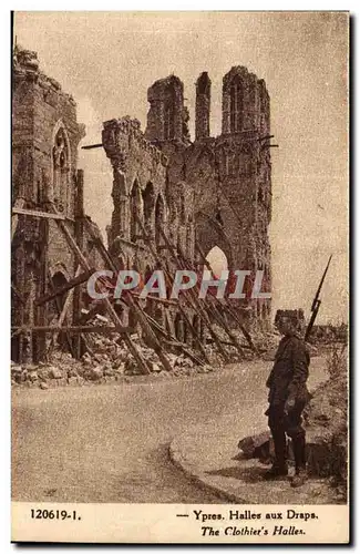 Belgie Belgique Ypres Ansichtskarte AK Halles aux draps