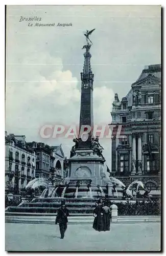 Belgie Belgique Bruxelles Ansichtskarte AK Le monument Anspach