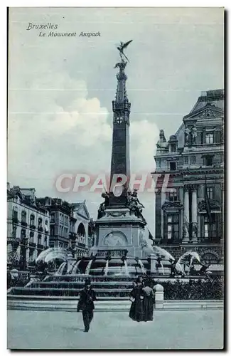 Belgie Belgique Bruxelles Cartes postales Le monument Anspach