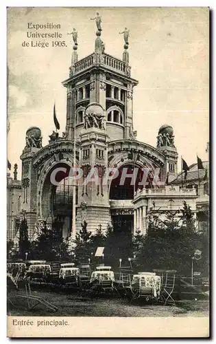 Belgie Belgique Liege Ansichtskarte AK Exposition universelle 1905 Entree principale